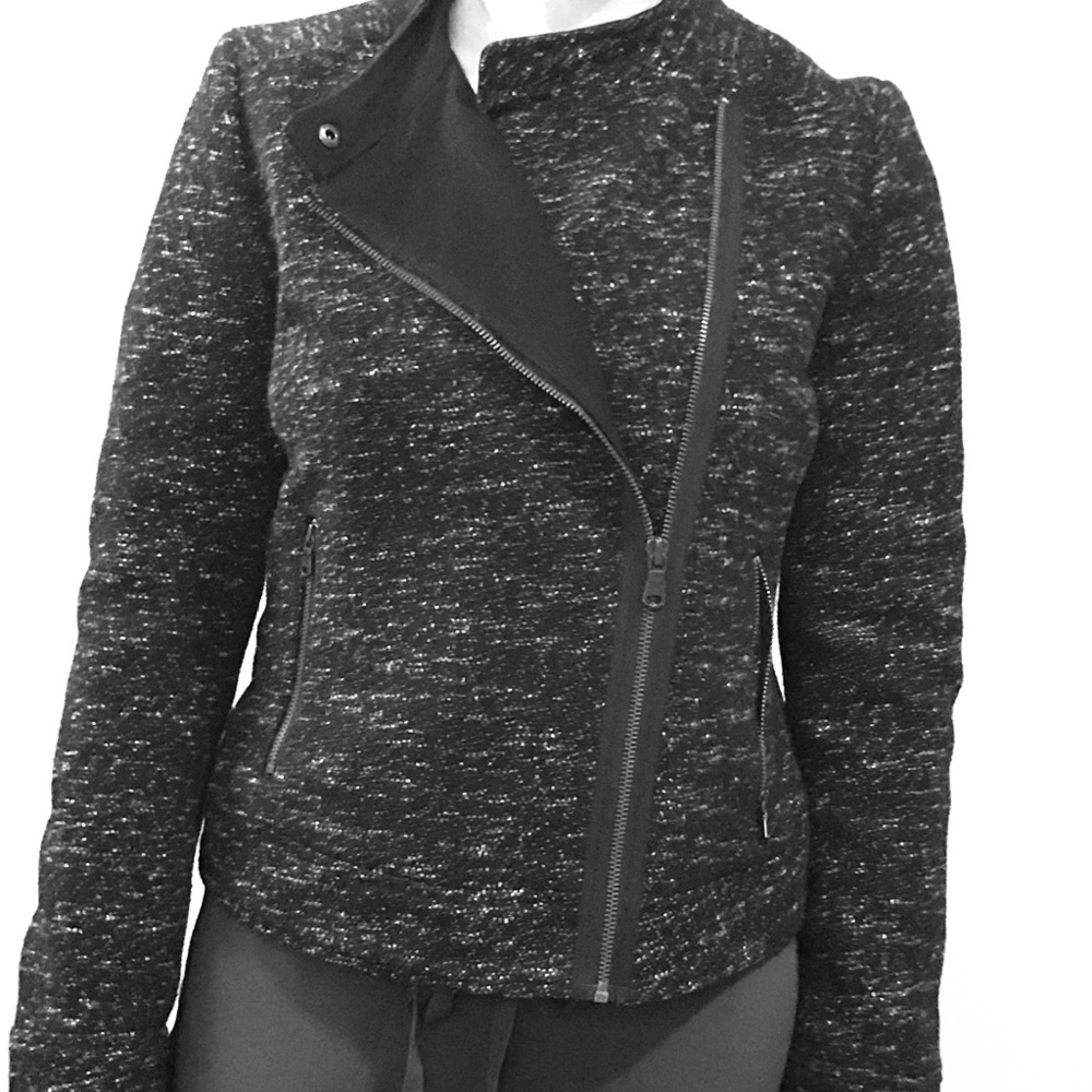 Gap knit motorcycle jacket